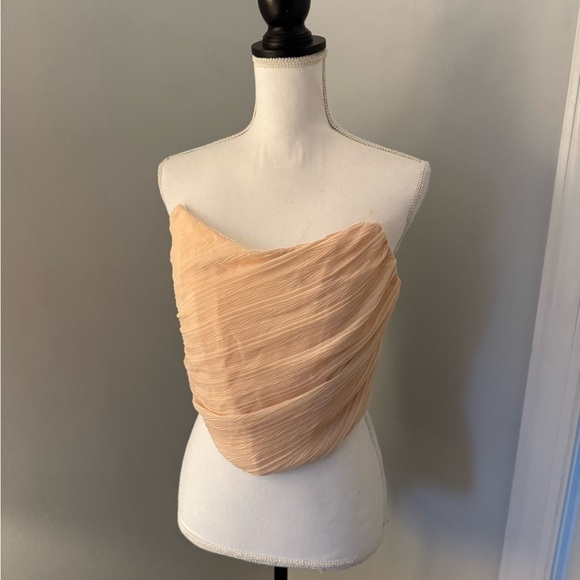 JLUXLABEL Tops - JLUXLABEL Champagne colored Crop Corset. Size large. NWT